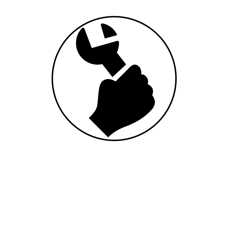 Logo firmy Daw-Bor, ręka trzymająca klucz